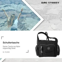 Bag Street Nylon schwarz Sportliche Damen OTJ204S