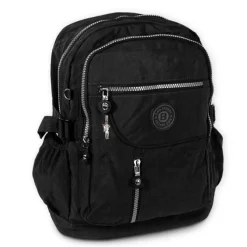 Bag Street Rucksack, Handtasche Nylon schwarz Damen Cityrucksack OTJ604S