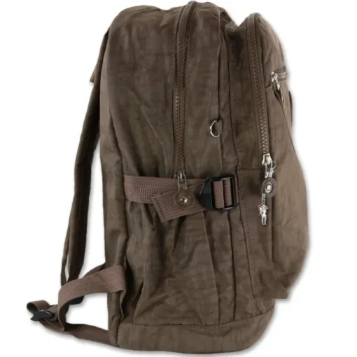 Bag Street Rucksack Handtasche Nylon braun trendiger Damen Cityrucksack OTJ604N