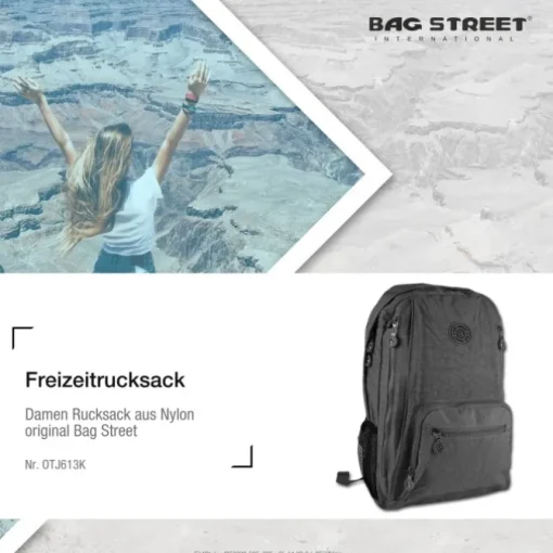 Bag Street Rucksack Nylon grau Rucksacktasche OTJ613K