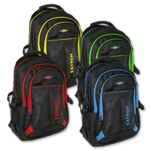 Bag Street Rucksack Synthetik schwarz, blau Laptopfach Laptoprucksack OTJ605B