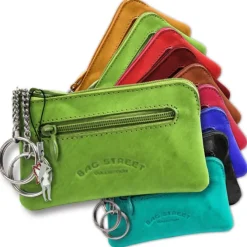 Bag Street Schlüsseltasche rotbraun Echtleder, glattes Leder Etui OPJ900C