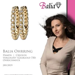 Balia Creole plain Zirkonia Klippverschluss Balia Creolen JBEC002V