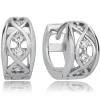 Balia Creolen für Damen glänzend Zirkonia aus 925er Silber BAO0021SW