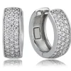 Balia Creolen für Damen glänzend Zirkonia aus 925 Silber BAO0008SW