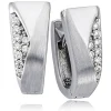 Balia Creolen für Damen glänzend Zirkonia aus 925er Silber BAO0044SW