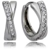 Balia Creolen für Damen glänzend Zirkonia aus 925 Silber BAO0005SW