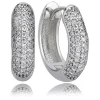 Balia Creolen für Damen glänzend Zirkonia aus 925 Silber BAO0003SW