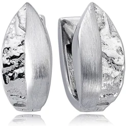 Balia Creolen für Damen glänzend Zirkonia aus 925er Silber BAO0077SO