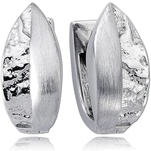 Balia Creolen für Damen glänzend Zirkonia aus 925er Silber BAO0077SO