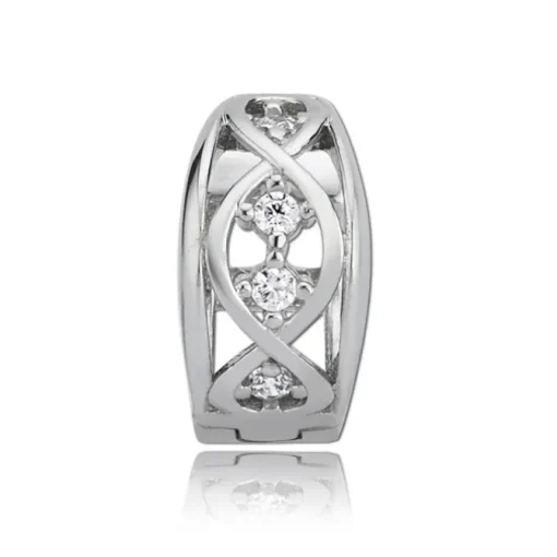 Balia Creolen für Damen glänzend Zirkonia aus 925er Silber BAO0021SW