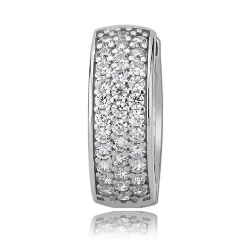 Balia Creolen für Damen glänzend Zirkonia aus 925 Silber BAO0008SW