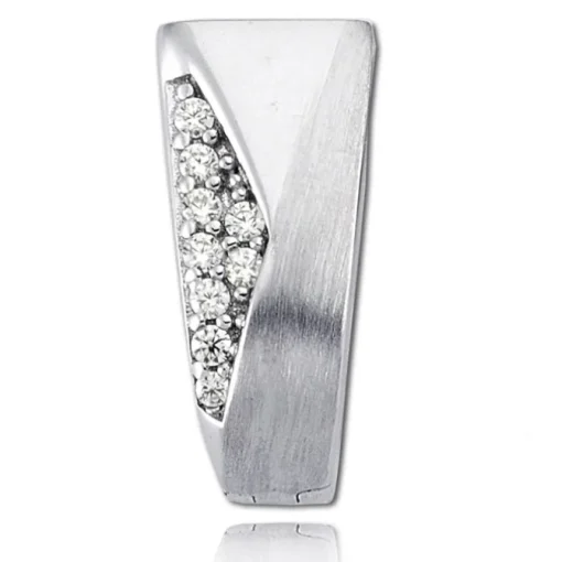 Balia Creolen für Damen glänzend Zirkonia aus 925er Silber BAO0044SW