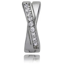 Balia Creolen für Damen glänzend Zirkonia aus 925 Silber BAO0005SW