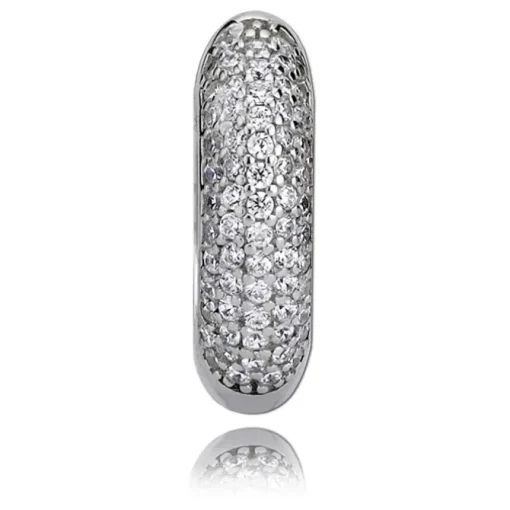 Balia Creolen für Damen glänzend Zirkonia aus 925 Silber BAO0003SW