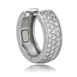 Balia Creolen für Damen glänzend Zirkonia aus 925 Silber BAO0008SW