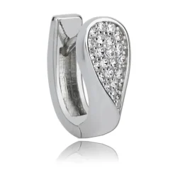 Balia Creolen für Damen glänzend Zirkonia aus 925er Silber BAO0023SW