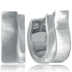Balia Creolen für Damen mattiert glänzend aus 925er Sterling Silber BAO0083SM