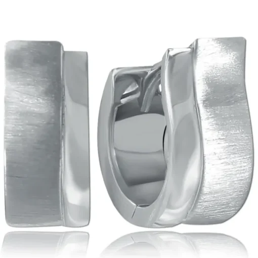 Balia Creolen für Damen mattiert glänzend aus 925er Sterling Silber BAO0083SM