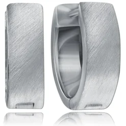 Balia Creolen für Damen mattiert aus 925er Sterling Silber BAO0084SM