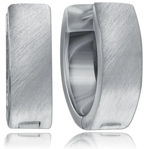 Balia Creolen für Damen mattiert aus 925er Sterling Silber BAO0084SM