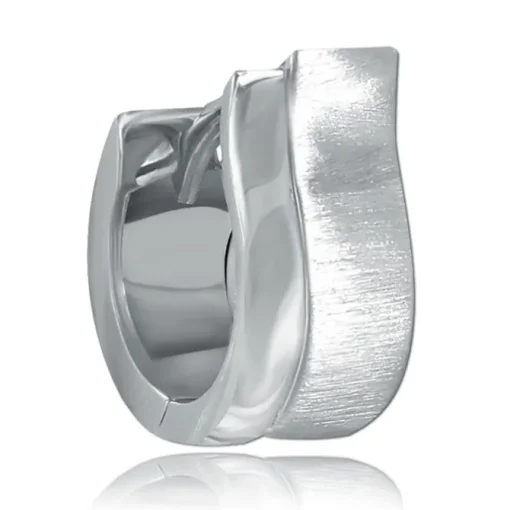 Balia Creolen für Damen mattiert glänzend aus 925er Sterling Silber BAO0083SM