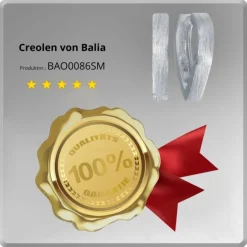 Balia Creolen für Damen mattiert aus 925er Sterling Silber BAO0086SM