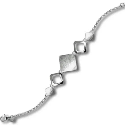 Balia Damen Armband 925 Silber matt und poliert 18,5cm BAA0019SM