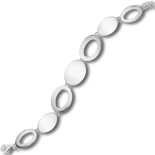 Balia Damen Armband 925 Silber matt und poliert 18,5cm BAA0018SM