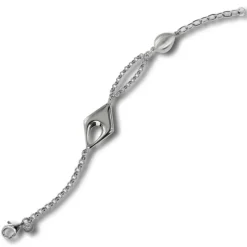 Balia Damen Armband 925 Silber matt und poliert 18,5cm BAA0023SP