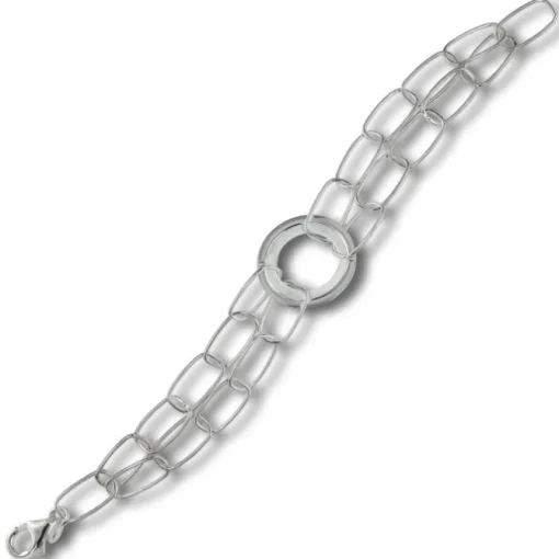 Balia Damen Armband 925 Silber matt und poliert 18,5cm BAA0028SP