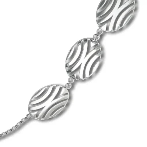 Balia Damen Armband 925 Silber matt und poliert 19cm BAA0026SM