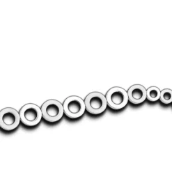 Balia Damen Armband 925 Silber matt und glanz 19,5cm BAA0004SP