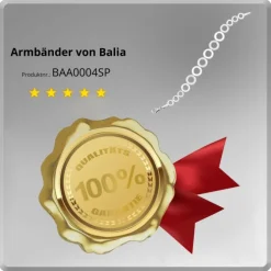 Balia Damen Armband 925 Silber matt und glanz 19,5cm BAA0004SP