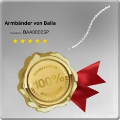 Balia Damen Armband 925 Silber matt und poliert 19cm BAA0006SP