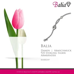 Balia Damen Armband 925 Silber matt und poliert 18,5cm BAA0023SP
