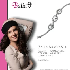 Balia Damen Armband 925 Silber matt und poliert 19cm BAA0026SM