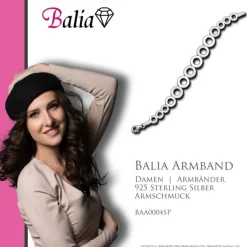 Balia Damen Armband 925 Silber matt und glanz 19,5cm BAA0004SP