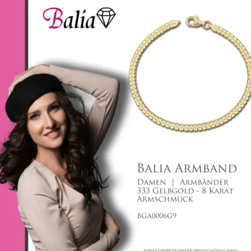 Balia Damen Armband Glieder aus 333 Gelbgold BGA0006G9