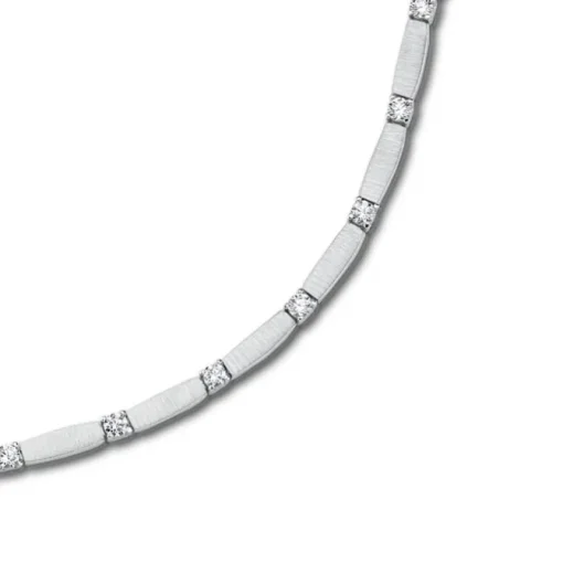 Balia Damen Armband matt weiße Zirkonia 925 Silber 18,5cm BAA0001SW