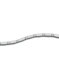 Balia Damen Armband matt weiße Zirkonia 925 Silber 18,5cm BAA0001SW