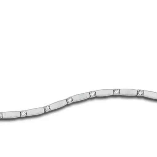 Balia Damen Armband matt weiße Zirkonia 925 Silber 18,5cm BAA0001SW