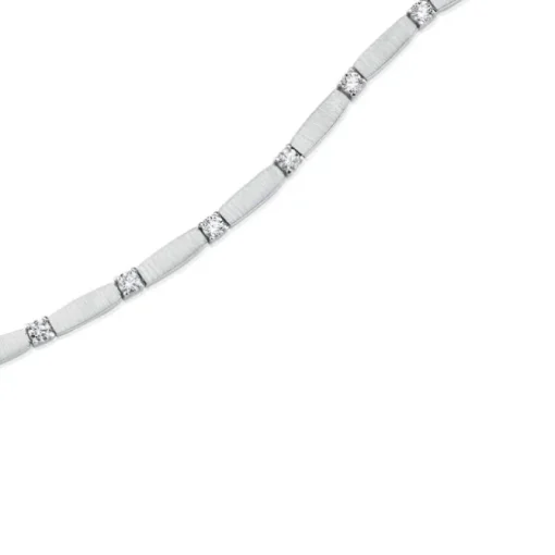 Balia Damen Armband matt weiße Zirkonia 925 Silber 18,5cm BAA0001SW