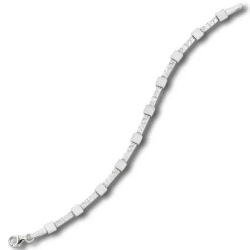 Balia Damen Armband mattiert geschlagen 925 Silber 19cm BAA0002SO