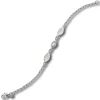 Balia Damen Armband Zirkonia 925 Silber glanz und mattiert 19cm BAA0027SW