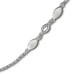 Balia Damen Armband Zirkonia 925 Silber glanz und mattiert 19cm BAA0027SW
