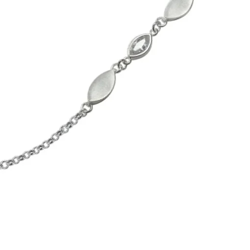 Balia Damen Armband Zirkonia 925 Silber glanz und mattiert 19cm BAA0027SW