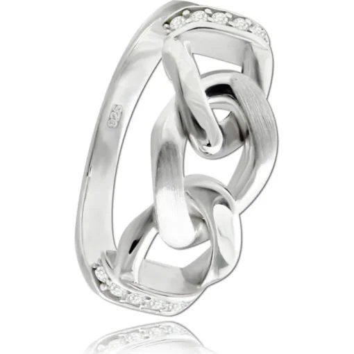Balia Damen Chain Ring aus 925 Silber Gr.58 BAR027W58
