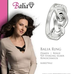 Balia Damen Chain Ring aus 925 Silber Gr.62 BAR027W62
