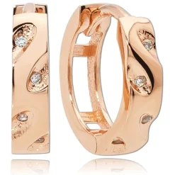 Balia Damen Creolen aus 333 Rosegold mit Zirkonia BGO0032RW